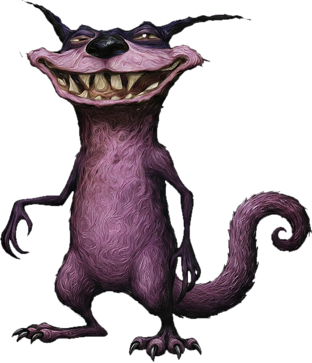 Skyjo, purple grinning mascot of AI Hustle Generation by Coach BK Han